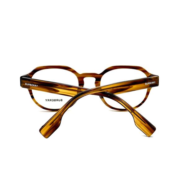 NEW BURBERRY BE2386 4096 BROWN STRIPED AUTHENTIC UNISEX EYEGLASSES FRAME - Picture 9 of 14